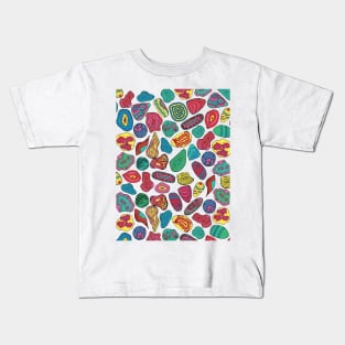 Gems, crystal stones pattern-Kika Kids T-Shirt